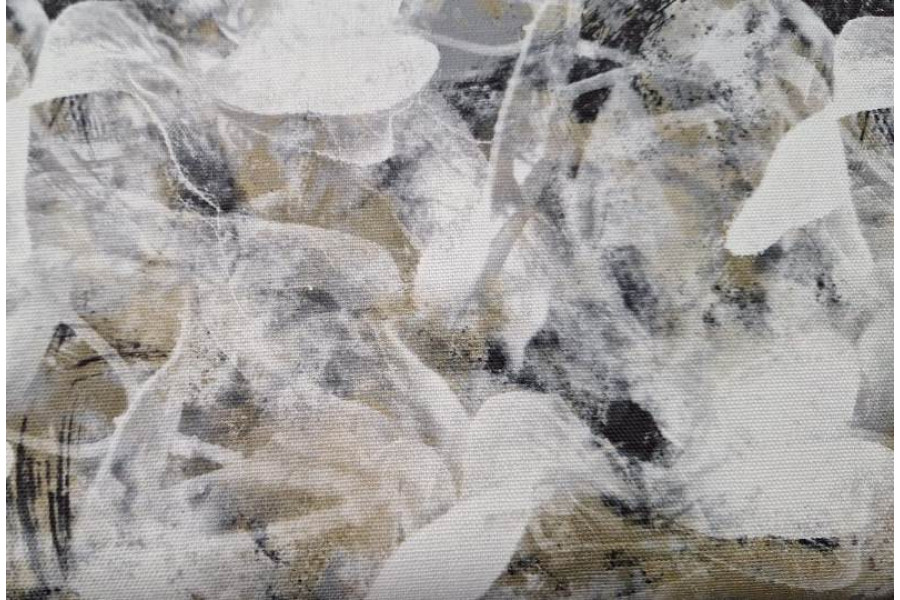10cm Canvas "Blüten abstrakt ecru/beige/antrazith" (Grundpreis € 10.00/m)  